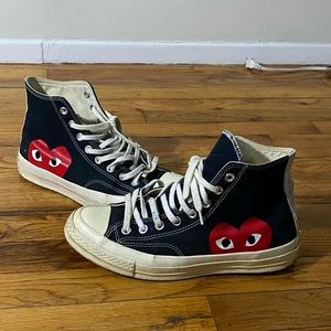 CDG Converse Black
